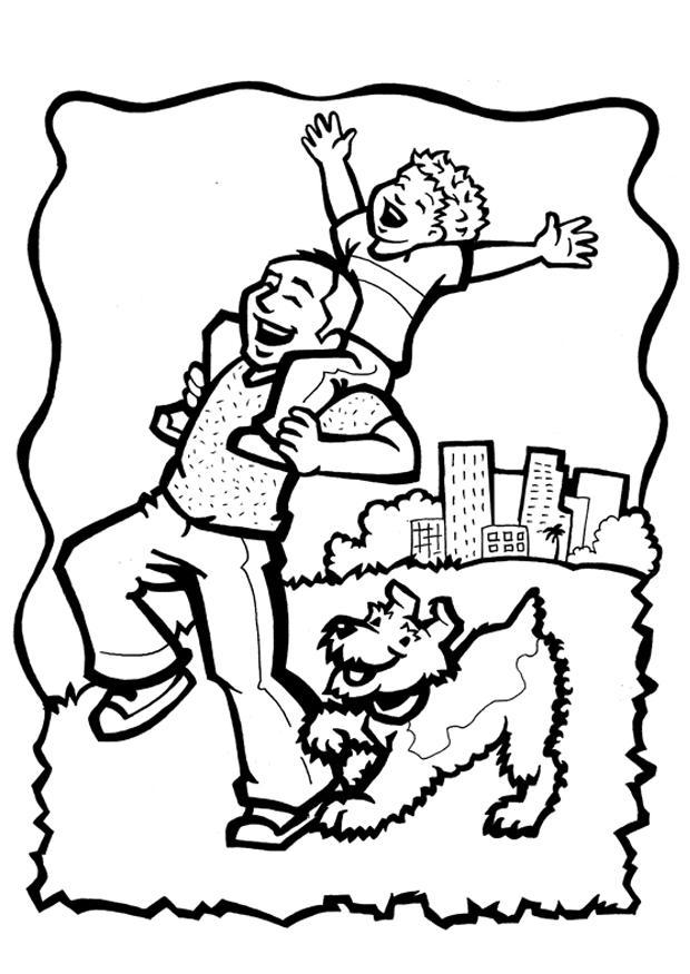 Disegno da colorare festa del papA 